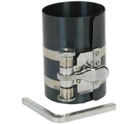 100mm Piston Ring Compressor - 60 to 150mm Capacity - Ratchet Action - Steel Key