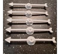 100mm Plastic Arrow Spinner & Base For Board Games - Pack of 5 (White)