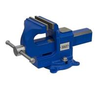 100mm Quick Action Swivel Base Vice - 100mm Jaw Opening - Serrated Steel Jaws
