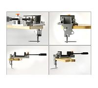 100mm Quick Release Drill Vise Heavy Duty Die Cast Aluminum Alloy Clamping Tool with Release Button for Drill Presses Work Benches Grey 3.94in Jaw Capacity