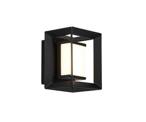 100mm Rectangular Matt Black LED Home Indoor Outdoor Driveway Wall Mount Light