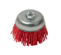(100mm, Red/Silver) Silverline Filament Abrasive Cup Brush