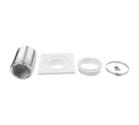 100mm Round Duct Connector PVC Wall Plate for Flexible Vent Pipe and Cooker Hood Adaptor with Silicone Seal - 4 Inch(B)