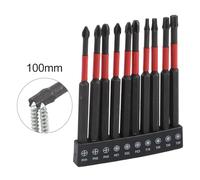 100mm Screwdriver Bits Set for PZ2 PZ3 T10 T20 T25 T30 PH1 PH2 PH3 PZ1, Magnetic Drill Bit with 1/4" Hex Shank, Compatible with Driver