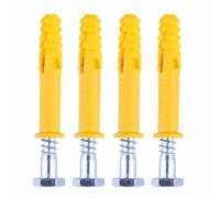 100mm Self Tapping Screw Kit - 4Pcs Installation Fastener with Wall Plug, for Home Improvement, DIY Projects, and Various Fixing Needs