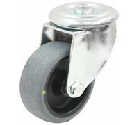 100mm swivel castor with grey electrically conductive thermoplastic rubber on po