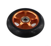 100mm Top Hub Wheels Wheel Bearings Aluminum Alloy with Scooter Pro Elasticity (Yellow and black)