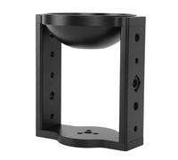 100mm Tripod Head Bowl Riser, Aluminium Half Ball Elemac to Bowl Adapter with 1/4in 3/8in Threaded Holes for Versatile Expansion, Height Riser for Head DSLR Rail Slider