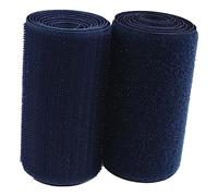 100mm Wide Hook and Loop Tape Sew On, Heavy Duty Dark Blue Sewing Non Adhesive Strips Fastener Roll