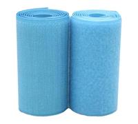 100mm Wide Hook and Loop Tape Sew On, Heavy Duty Sky Blue Sewing Non Adhesive Strips Fastener Roll