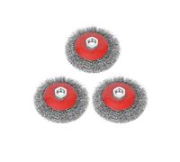 100mm Wire Brush Set, 3 Pcs Angle Grinder Wheel Brush Fit for 4 inch Angle Grinder Crimped Wire Wheel for Paint, Rust Removal, Weld Cleaning, Rough Surface Treatment(M14)
