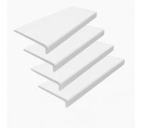 100mm x 3m White uPVC Fascia Capping & Sill Cover + End Caps - 4 Pack