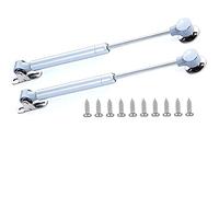 100N/22.5 lb Gas Strut Cabinet Hinge Safety Lift Support, Gas Shock and Soft Opening and Cushioning Telescopic Cabinet Door Rubber Head Gas Spring Support 10" Length, 2 Set