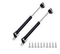 100N/22.5 lb Gas Strut Cabinet Hinge Safety Lift Support, Soft Open & Down Lid Support & Buffer Telescopic Cabinet Door Glue Head Gas Spring Supports 12 inch Length Black(2 Pcs)