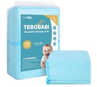 100P 17 x13 Disposable Changing Pads for Baby, Blue