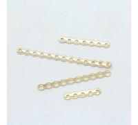 100p Gold Silver Plated DIY Jewelry Making Findings 5Hole 7Hole 10Hole 13Hole Spacer Bars Connectors Separation Metal Beads-kc gold-13Hole