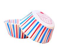 100p Small Red Blue White Paper Cupcake Cases King Charles Coronation Decorations Baking Cups,Cupcake Cases for Baking,Mini Muffin Wrappers Cases Muffin Cup,Baking Case for Coronation Party Decoration