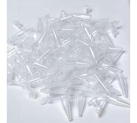 100Pack 0.2ml Conical Centrifuge Tubes with Snap Cap, Small Sterile Microcentrifuge Tube Test Vials Plastic Sample Storage Container, Clear Graduated Non-Pyrogenic, DN/RNase Free for Lab