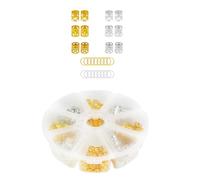 100pack Alloys Hair Circles Fashion Hair Ornaments Hair Braiding Tool Eight Petals for Various Hairstyles