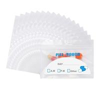 100Pack Pill Pouch Bags - (4" X 2.75") Longer and Wider Zipper Pills Bag can Put Cotton swabs and Band-aids Pill and Vitamin Storage Pouches (Blue - 6 mil)