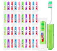 100Pack Portable Travel Toothbrush and Toothpaste Set, Foldable Compact Toothbrush Set for Adults & Kids, Mini Folding Pocket Toothbrush, Camping & Holiday Festival Essentials