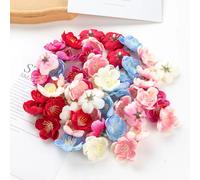 100PC 3CM Artificial Flowers for Scrapbooking Cherry Diy Gifts Candy Box Wedding