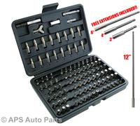 100pc Assorted Bit Holder Set Star Hex Allen Extension Adapters Long Magnetic