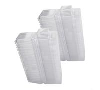 100pc Clamshell Wax Containers for Candle Making Square and Round Plastic Molds (100pc Squares)