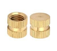 100pc M3 OD 5.3mm Height 3-20mm Solid Brass Knurled Threaded Insert Nut Blind Hole For Plastic 3D Printing Components(M3*10 * 6mm)