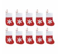 100pc Mini Christmas Hat Tableware Knife Fork Storage Holder Bags Merry Christmas Party Dinner Wine Bottle Xmas Hats Decorations-Socks-10PCS