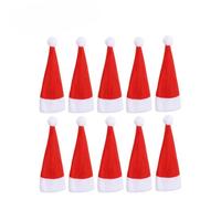 100pc Mini Christmas Hat Tableware Knife Fork Storage Holder Bags Merry Christmas Party Dinner Wine Bottle Xmas Hats Decorations-10PCS
