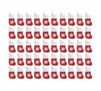 100pc Mini Christmas Hat Tableware Knife Fork Storage Holder Bags Merry Christmas Party Dinner Wine Bottle Xmas Hats Decorations-Socks-50PCS