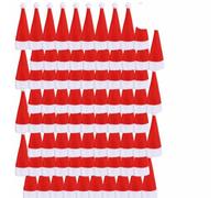100pc Mini Christmas Hat Tableware Knife Fork Storage Holder Bags Merry Christmas Party Dinner Wine Bottle Xmas Hats Decorations-80PCS