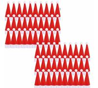 100pc Mini Christmas Hat Tableware Knife Fork Storage Holder Bags Merry Christmas Party Dinner Wine Bottle Xmas Hats Decorations-60PCS