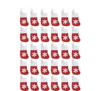 100pc Mini Christmas Hat Tableware Knife Fork Storage Holder Bags Merry Christmas Party Dinner Wine Bottle Xmas Hats Decorations-Socks-30PCS