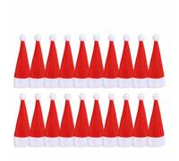100pc Mini Christmas Hat Tableware Knife Fork Storage Holder Bags Merry Christmas Party Dinner Wine Bottle Xmas Hats Decorations-20PCS