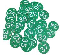 100PC Multi-Functional ID Number Tags with Hole 3.5cm Round 1-100 Digital Sign Label Beehive Mating Box Marks Locker Key Tag for Hotel Mailbox Gym Office(Green)