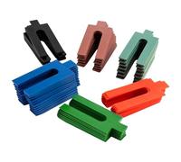 100pc Plastic Packers Spacers Shims Set - 6 Sizes 1-6mm Colour Coded, Durable for Window Frame, Flooring & DIY