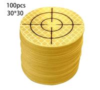 100Pc Reflective Targets for Total Station 20X20Mm to 60X60Mm Silver Acrylic Reflector Sheets for Surveying Tunnel Bridge Building Monitoring