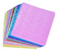 100pc/set Square Origami Paper Single Side Shining Folding Solid Color Glitter Papers Kids DIY Scrapbooking Hand Craft Decoration for Kids(7x14CM 50PC)
