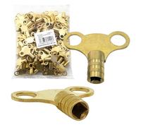 100Pc Solid Brass Radiator Bleeding Keys - for Plumbing, Bleed Venting, Air Valve | Home DIY Repair | Pack of 100, Easy Grip, Quick Release | Durable