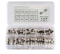 100PCS*0.2-20A 72 * 0.5-30A Fast-Blow Glass Tube Fuses Quick Blow Car Glass Tube Fuses Assorted Kit Amp with Box Assortment Kit Fuse Protected circuits (Color : Army Green)