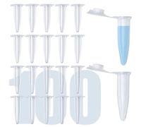 100Pcs 0.5ml Conical Centrifuge Tubes with Snap Cap, Small Sterile Microcentrifuge Tube Test Vials Plastic Sample Storage Container for Lab
