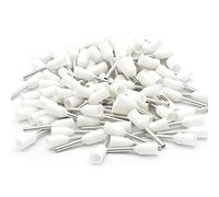 100pcs 0.5mm White Single Cord End Terminal Crimp Bootlace Ferrule