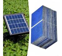 100Pcs 0.5V Mini Solar Cell, 52Mmx 26Mm 400MA Polycrystalline Silicon Photovoltaic Solar Cells Sun Power for DIY Cell Phone Charger