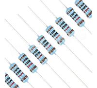 100pcs 0.5W 1/2W Metal Film Resistor color Ring Power Resistor 0.1~1M 2 4.7 10R 47 100 220 360 470 1K 2.2K 10K 22K 4.7K 100KOhm CZAOINCU(20K Ohm)