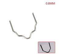 100PCS 0.6mm 0.8mm Plastic Welding Staples for Car Bumper Repair Kit Compatible with Hot Stapler Tools, Stainless Steel 304 Corner Flat Wave Nails, Silver