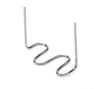 100PCS 0.6mm 0.8mm Plastic Welding Staples for Car Bumper Repair Kit, Compatible with Hot Stapler Tools, 304 Stainless Steel, Corner Flat Wave Nails(0.6MM Wave Staples)