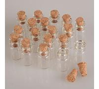 100pcs 0.8ml 10x24x5mm Small Glass Bottles With Corks Tiny Glass Transparent Clear Jars Wishing Bottles Gift (0.8ml-10x24mm)