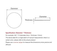 100Pcs 1-3MM 304 Stainless Steel Disc Round Steel Sheet Circular Metal Plate Disk Solid Flat Pad Diameter(6mm -300pcs,2mm)
